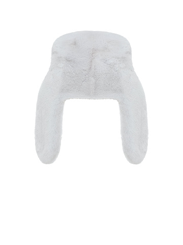 White mink fur trapper hat, 2
