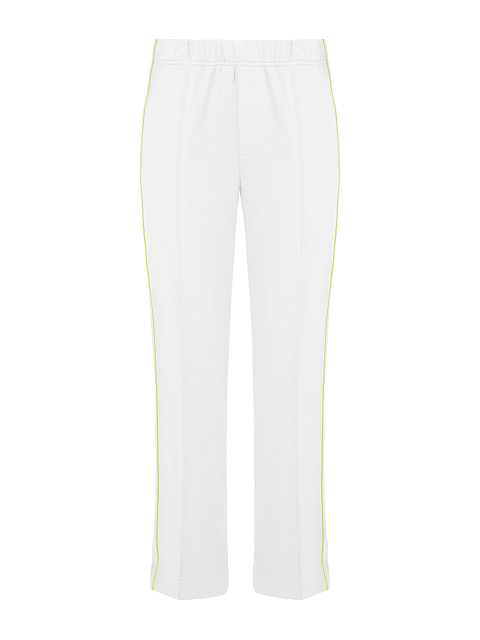 White & Neon Yellow Lily Embroidered Jersey Suit, 3 White & Neon Yellow Lily Embroidered Jersey Suit, 3