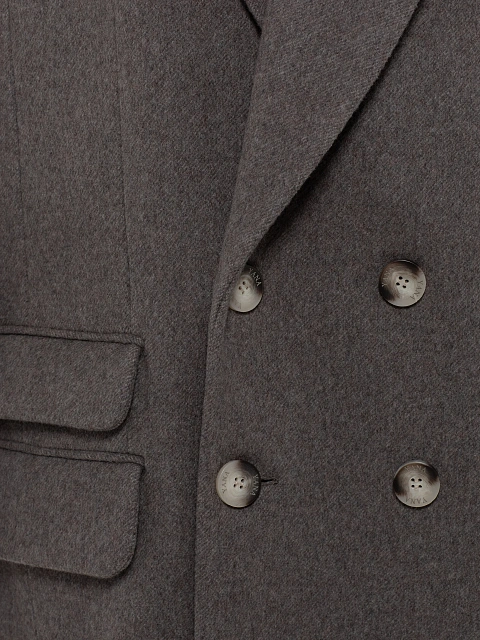 Gray Melange Cashmere Coat, 3 Gray Melange Cashmere Coat, 3