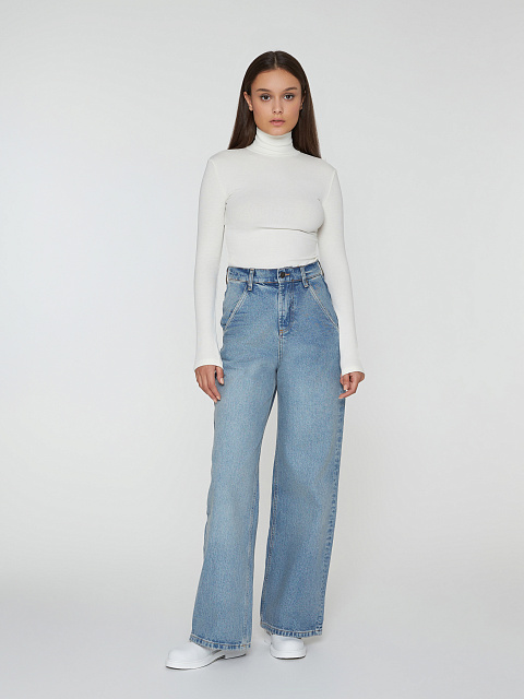 White Ribbed Cotton L/S Turtleneck Bodysuit, 5 White Ribbed Cotton L/S Turtleneck Bodysuit, 5