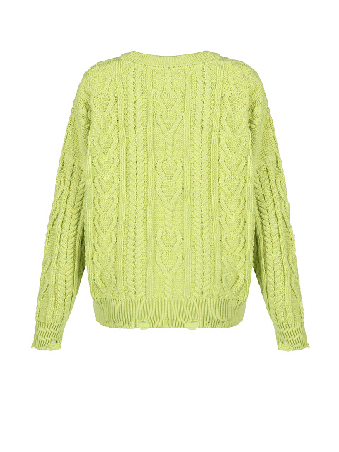 Lime Green Distressed Cable Knit Sweater, 2 Lime Green Distressed Cable Knit Sweater, 2