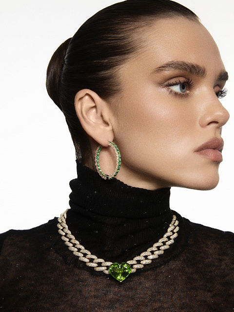 Gold, Peridot & Diamonds Necklace, 2