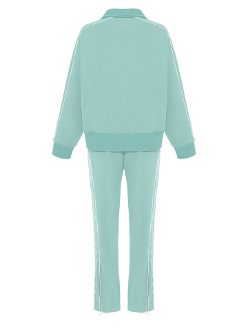 Mint suit with cropped sweatshirt and embroidery, 2