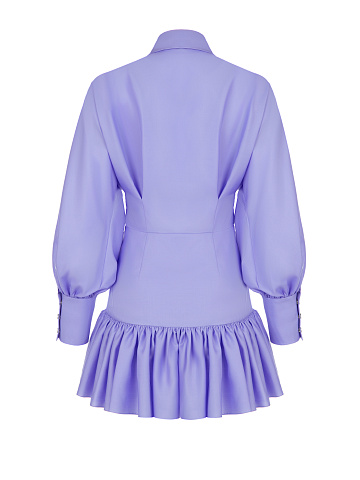 Lilac Cotton Shirt Mini Dress, 2