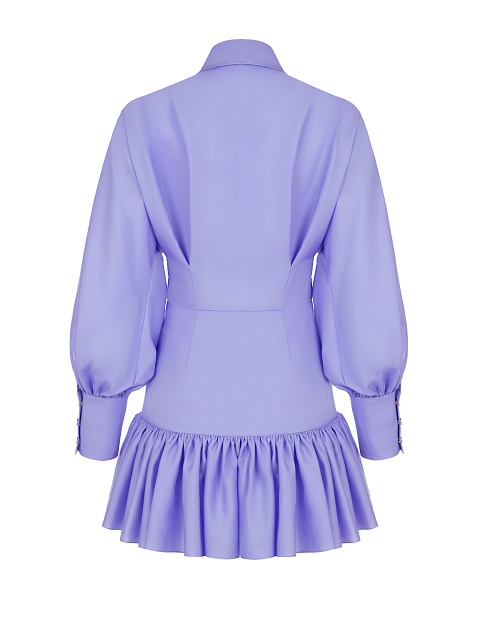 Lilac Cotton Shirt Mini Dress, 2