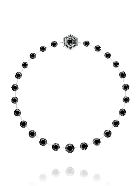 White Gold & Black Diamonds Necklace, 2