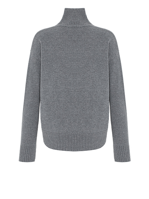 Grey Royal Cashmere Turtleneck Sweater, 4