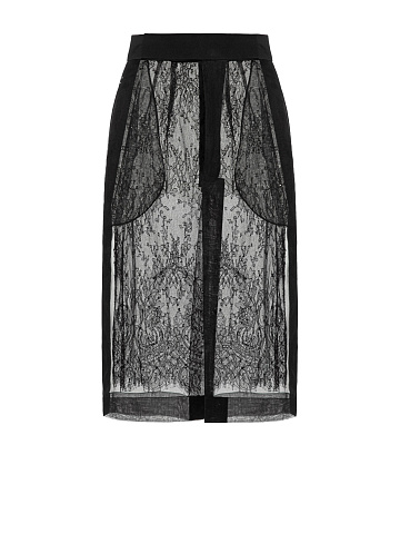Black organza skirt with lace, 1