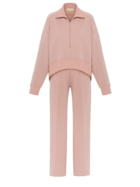 Light Pink Embroidered Jersey Suit, 1 Light Pink Embroidered Jersey Suit, 1