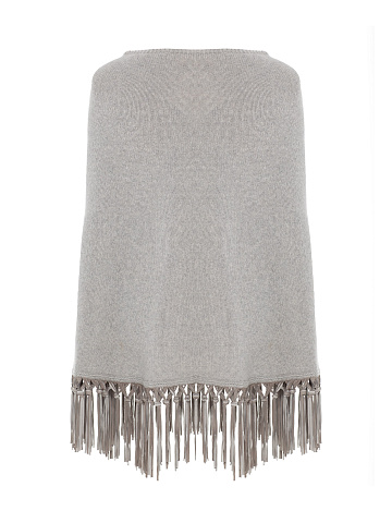 Light Grey Cashmere Poncho, 2
