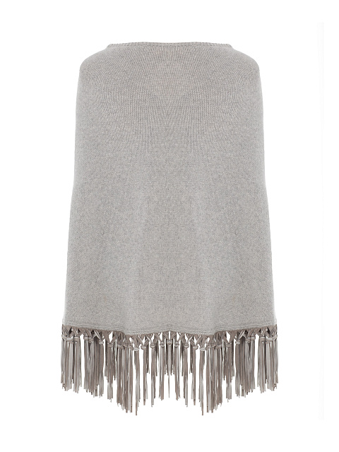 Light Grey Cashmere Poncho, 2
