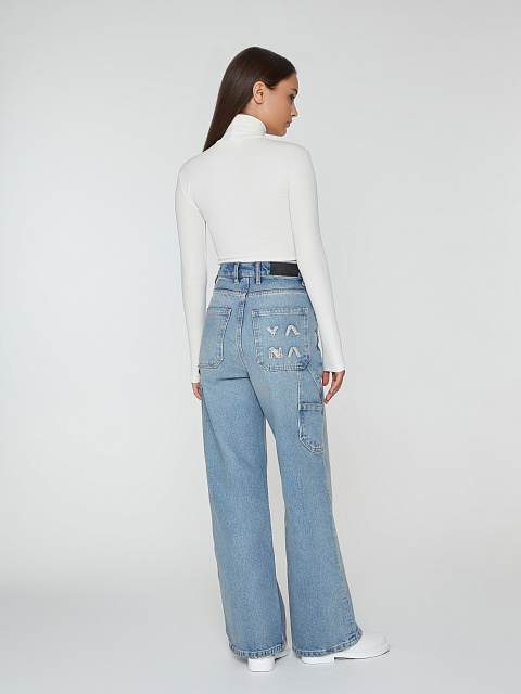 White Ribbed Cotton L/S Turtleneck Bodysuit, 7 White Ribbed Cotton L/S Turtleneck Bodysuit, 7