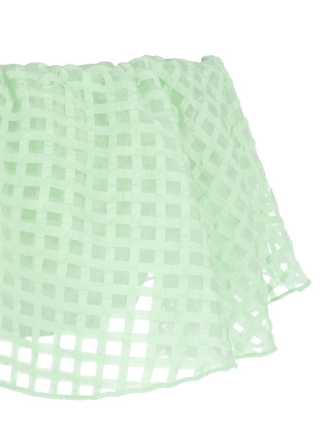 Lime Green Checked Chiffon Top & Mini Skirt, 3 Lime Green Checked Chiffon Top & Mini Skirt, 3