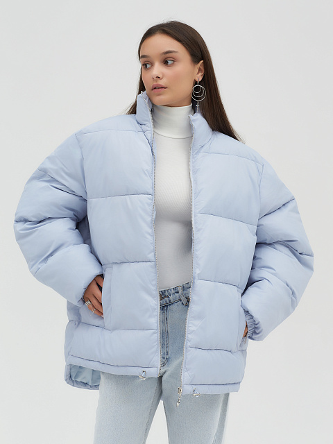 Blue voluminous down jacket, 2 Blue voluminous down jacket, 2