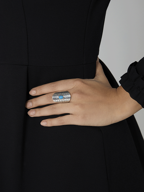 Turquoise & Silver Ring, 3