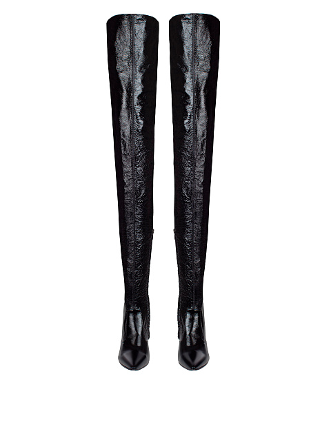 Black Patent Leather Jack Boots, 2