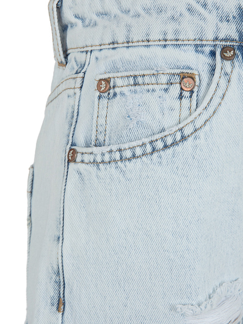 Distressed Blue Cotton Jeans, 4 Distressed Blue Cotton Jeans, 4