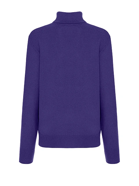 Men's Violet Cashmere Turtleneck Sweater, 2