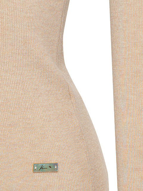Beige Cashmere & Silk Turtleneck, 3 Beige Cashmere & Silk Turtleneck, 3
