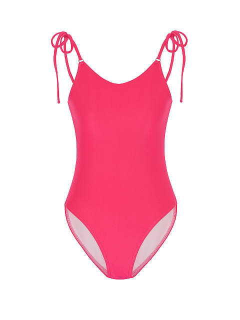 Hot Pink Open Back Swimsuit, 1