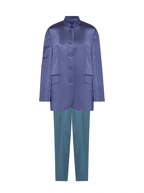 Blue & Purple Top, Pants & Jacket Set, 3