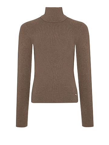 Brown Cashmere & Silk Turtleneck, 1