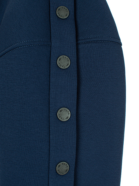 Dark Blue Cotton Peplum Sweatshirt, 3 Dark Blue Cotton Peplum Sweatshirt, 3