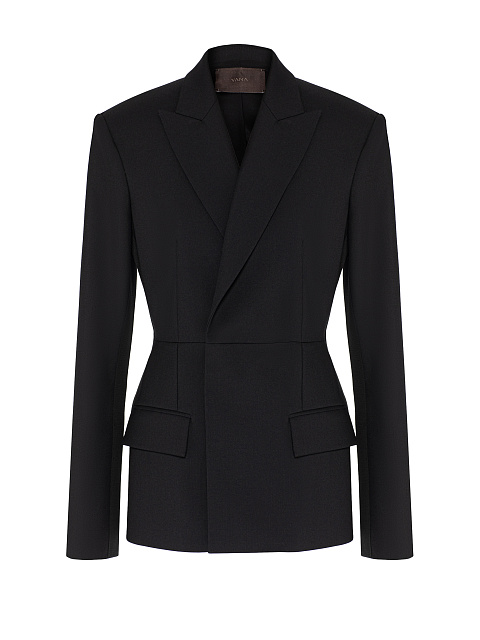 Black wool blazer, 1