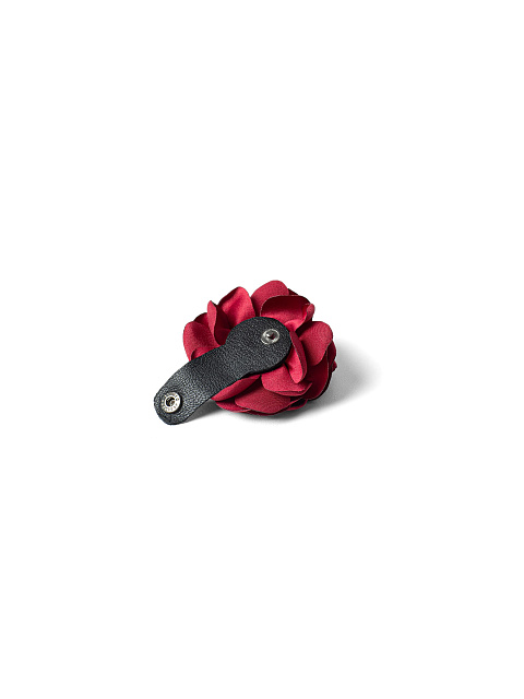 Burgundy flower brooch, 3