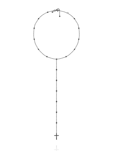 Black Gold & Black Diamonds Cross Necklace, 1