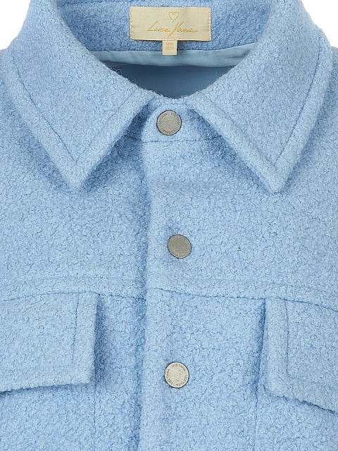 Light Blue Cropped Overshirt, 4