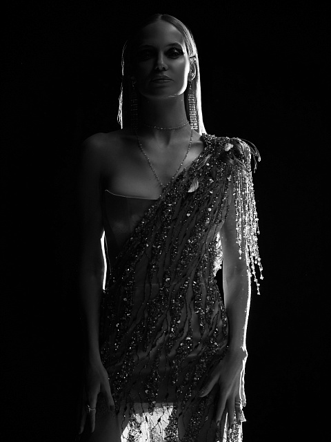 Gold Asymmetric Embroidered Mesh Maxi Dress, 7 Gold Asymmetric Embroidered Mesh Maxi Dress, 7