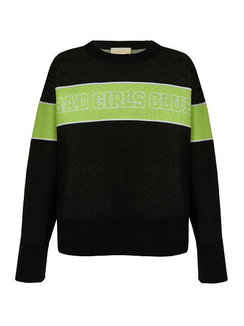 Black & Neon Green Bad Girls Club Sweater, 1 Black & Neon Green Bad Girls Club Sweater, 1