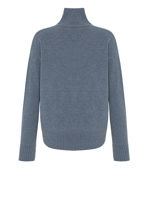 Denim Blue Royal Cashmere Turtleneck Sweater, 2