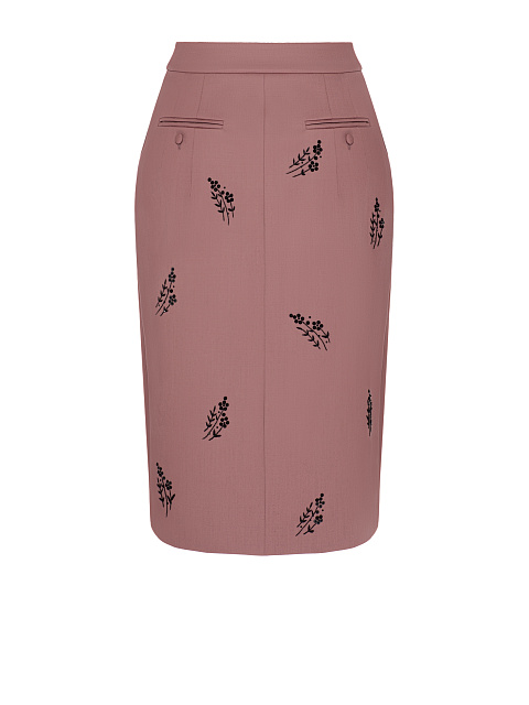 Embroidered midi skirt, 3