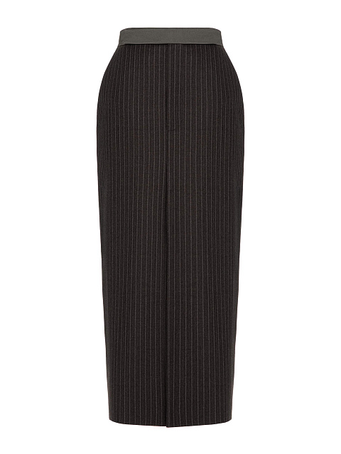 Grey striped maxi skirt, 1