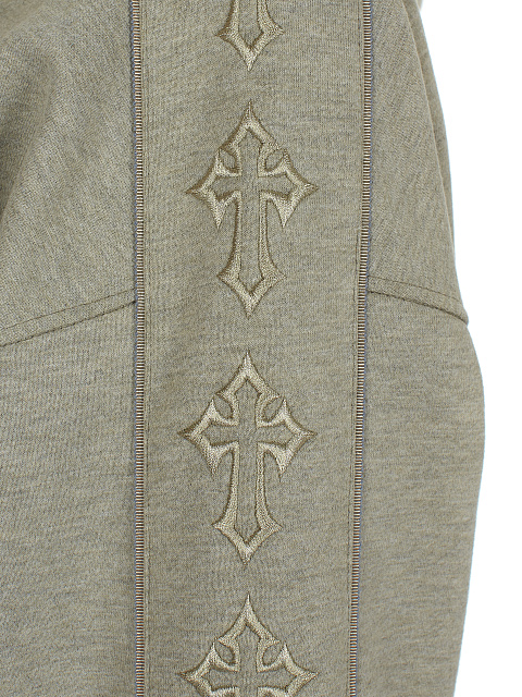 Khaki Jersey Set With Cross Embroidery, 4