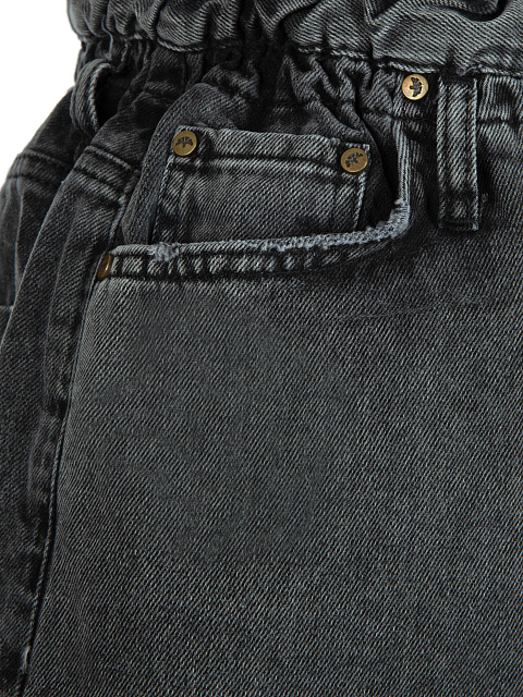 Dark Grey Denim Mini Skirt, 3