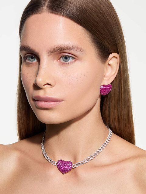 White gold necklace with rubies, 5