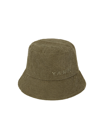 Green Embroidery Corduroy Bucket Hat, 1