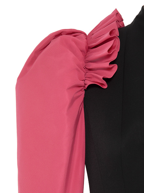 Black mini dress with voluminous sleeves, 6 Black mini dress with voluminous sleeves, 6