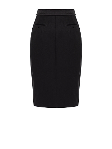 Black embroidered skirt, 2