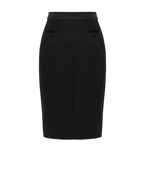 Black embroidered skirt, 2