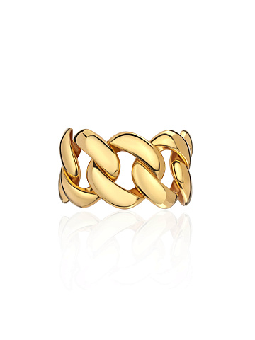Yellow gold ring , 1