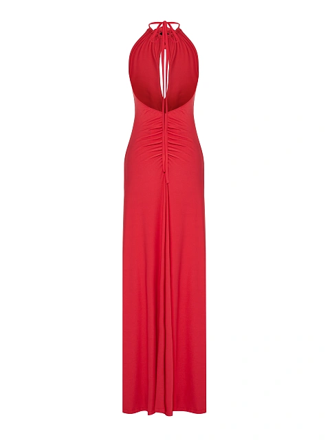 Red Open Back Maxi Dress, 2 Red Open Back Maxi Dress, 2
