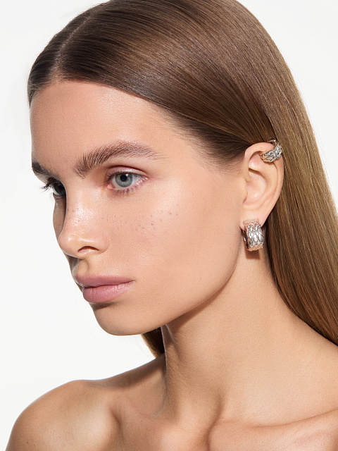 "Dragon" ear cuff in white gold, 4