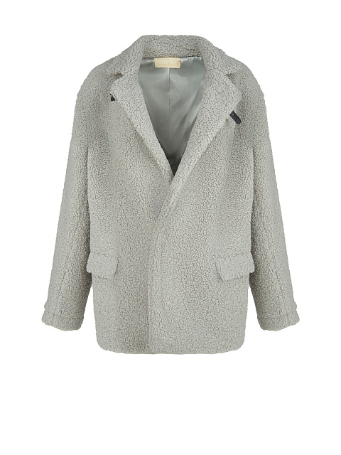Grey Faux Fur Jacket, 1 Grey Faux Fur Jacket, 1