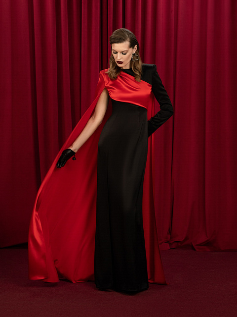 Black & Red Silk Maxi Dress, 11 Black & Red Silk Maxi Dress, 11