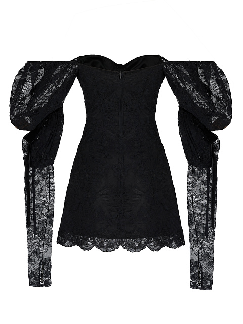 Black Lace Mini Dress, 2 Black Lace Mini Dress, 2