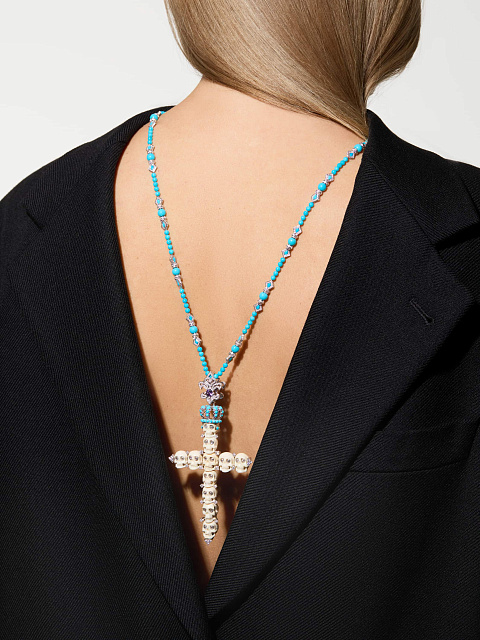 White gold pendant necklace, 5